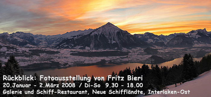 Fotoausstellung / Panoramabild Thunersee mit Niesen / Foto: F.Bieri