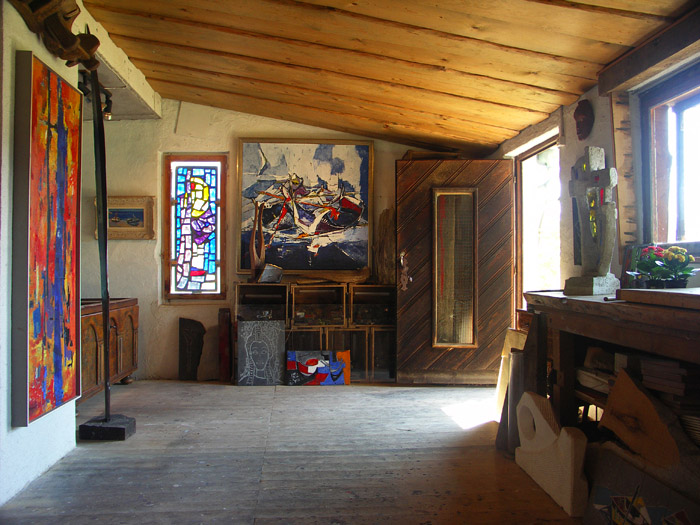 Eingang zum Atelier / Foto: Heinz Rieder